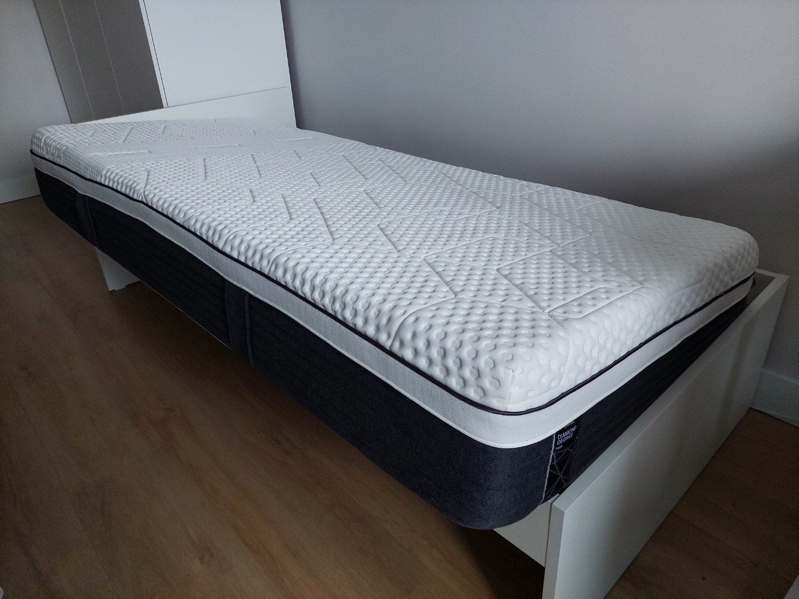 Emma Diamond Cool Foam 90x200 HARD matras, Ophalen, 90 cm, Eenpersoons, Wit