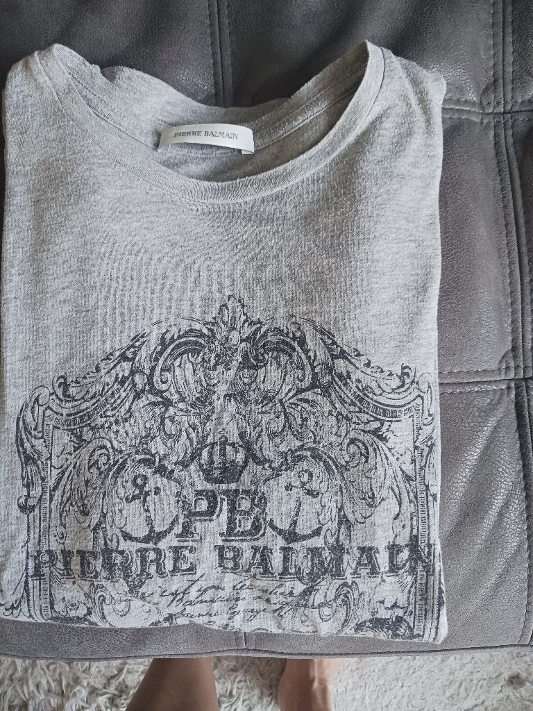 Pierre Balmain t-shirt maat 48, Balmain, Maat 48/50 (M), Ophalen of Verzenden, Grijs