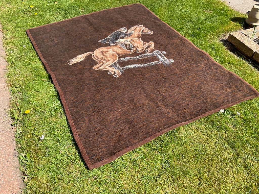 Deken met een paard, Kinderen en Baby's, Ophalen of Verzenden, Zo goed als nieuw, Deken