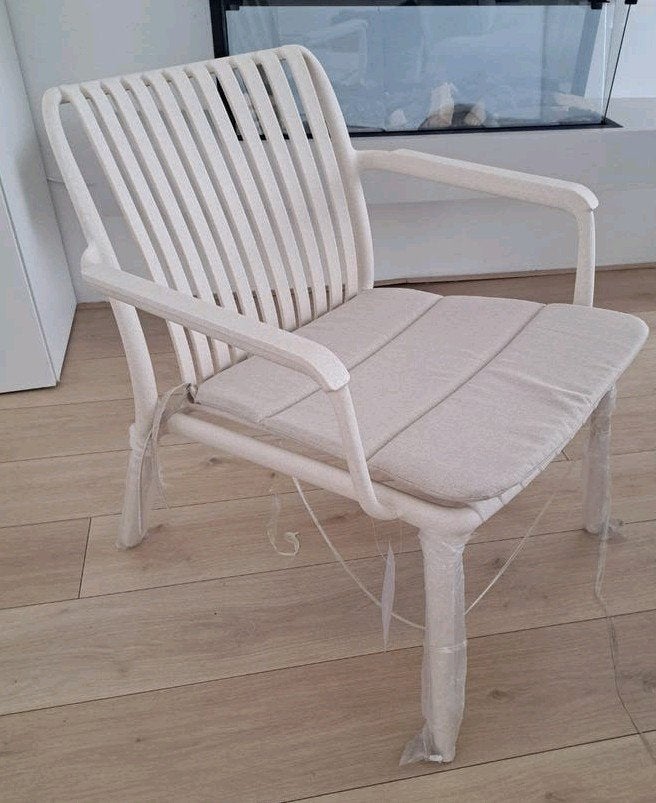 tuin fauteuil latina licht beige NIEUW met zitkussen, Ophalen, Nieuw
