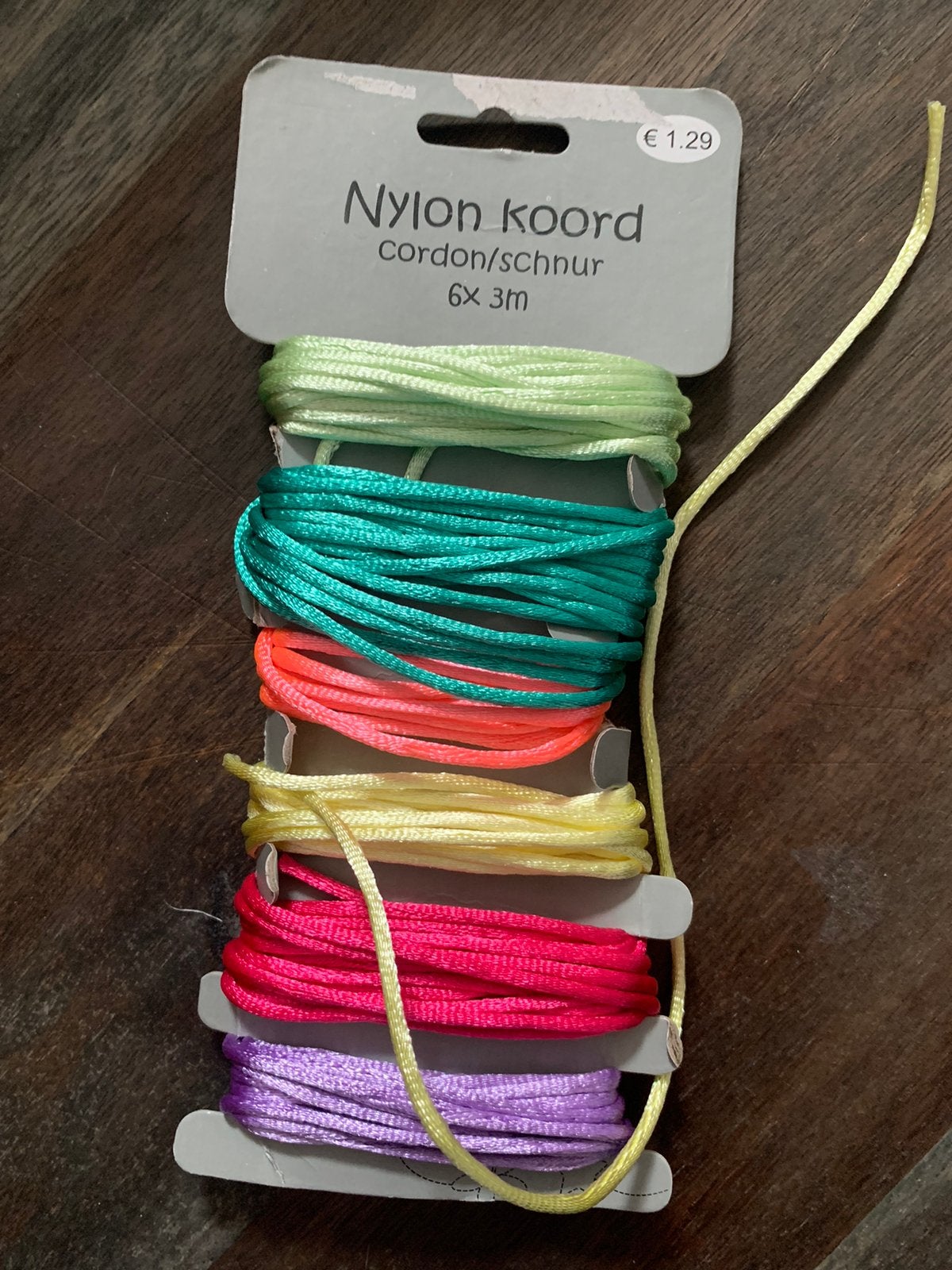 Div kleuren nylon koord, Ophalen of Verzenden, Nieuw, Draad