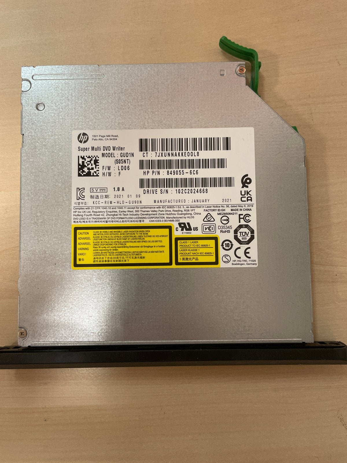 HP Super Multi DVD Writer GUD1N - Intern DVD-brander, Intern, Verzenden, Zo goed als nieuw, Windows