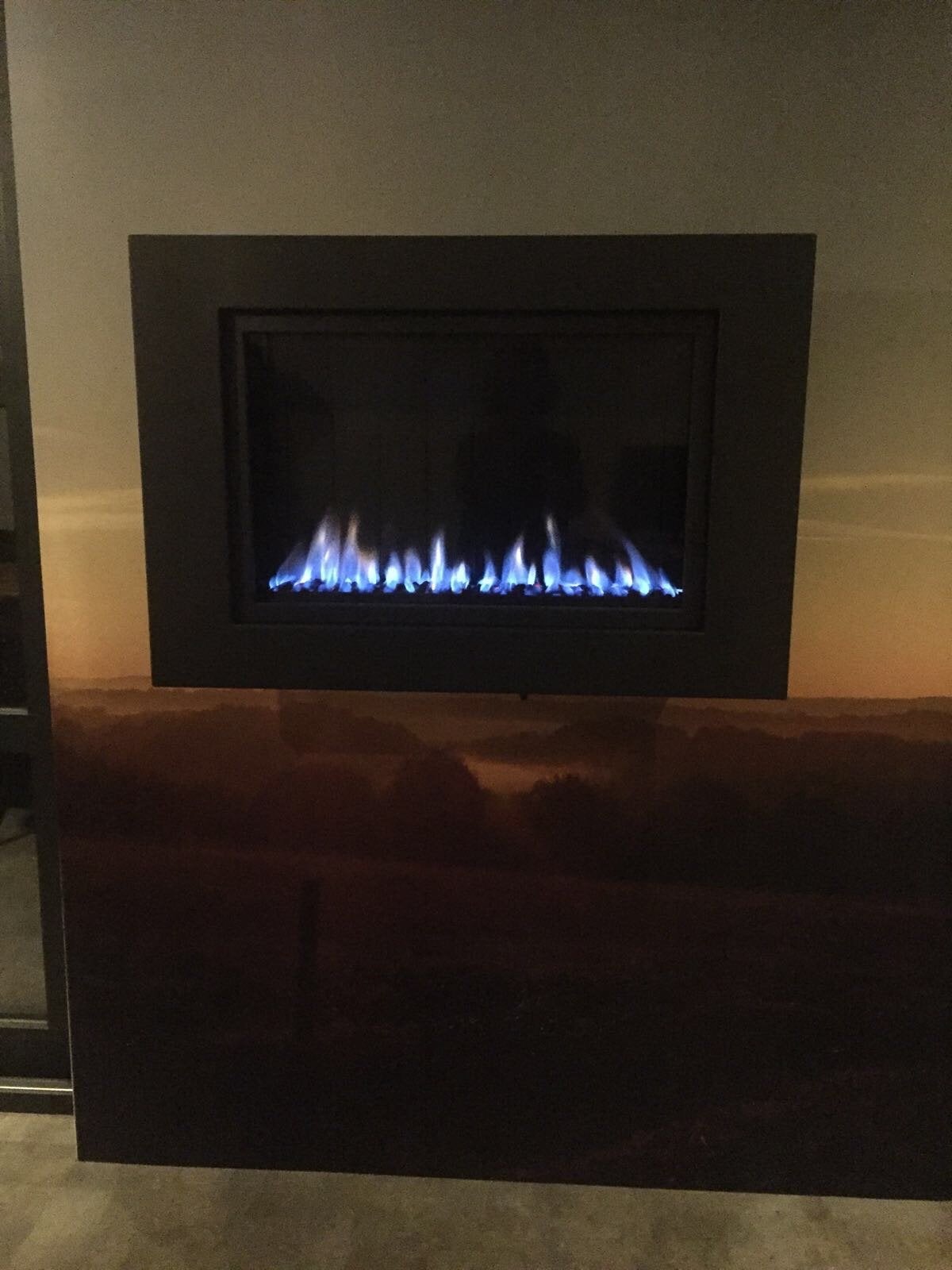Moderne gas  haard t.e.a.b, Ophalen, Gebruikt, Hangende haard, Gashaard