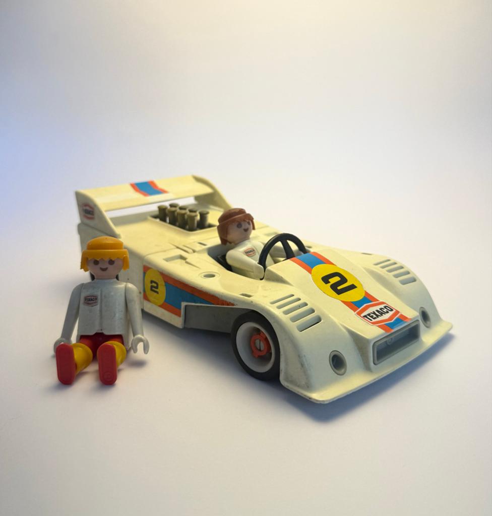 Playmobil Texaco raceauto met 2 poppetjes, Ophalen of Verzenden, Gebruikt