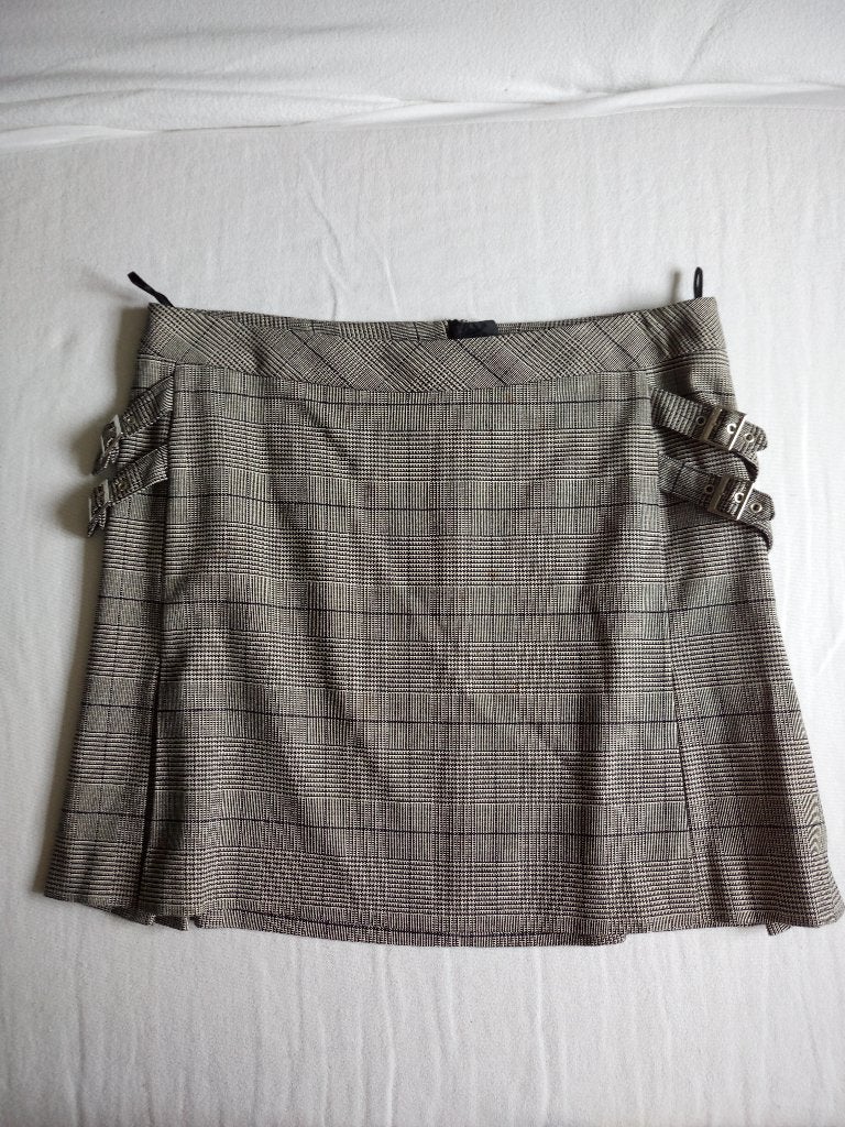 stoer geruit mexx rokje 42, Kleding | Dames, Zwart, Maat 42/44 (L), Ophalen of Verzenden, Gedragen