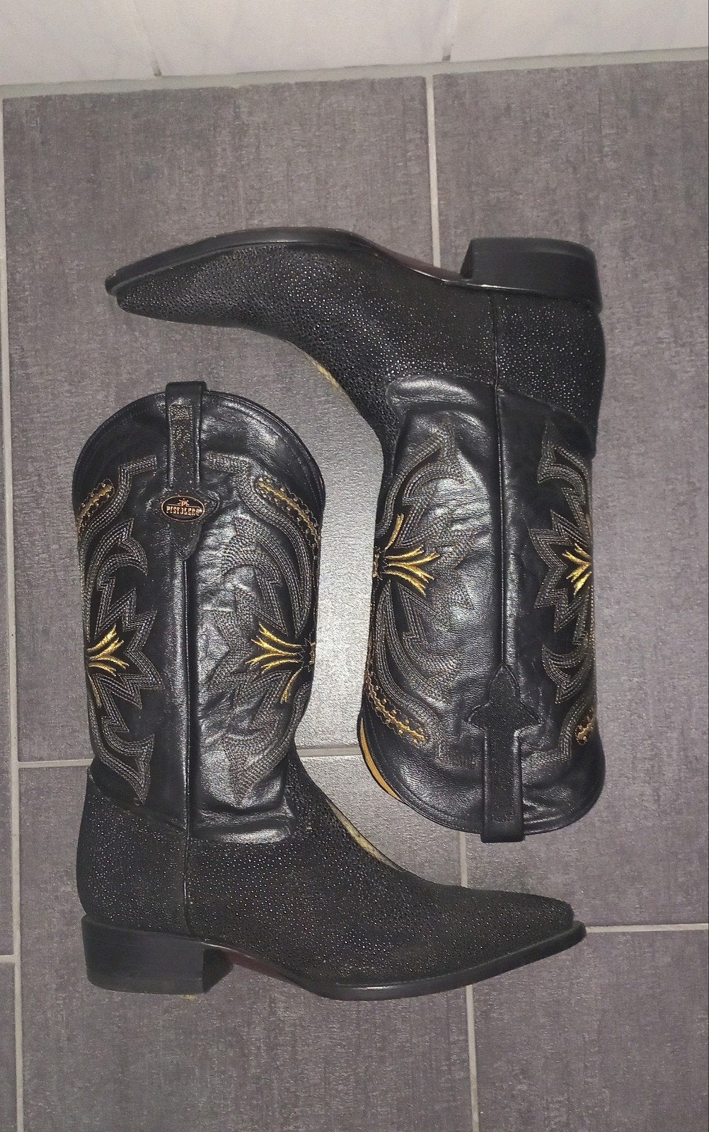 Pijlstaartrog cowboy boots/laarzen Pistolero maat 44, Zwart, Boots, Ophalen of Verzenden, Zo goed als nieuw