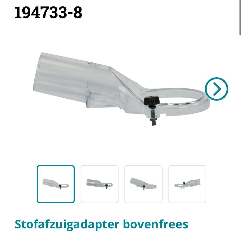Stofzuigadaptor Makita bovenfrees 194733-8, Ophalen of Verzenden, Elektrisch, Bovenfrees