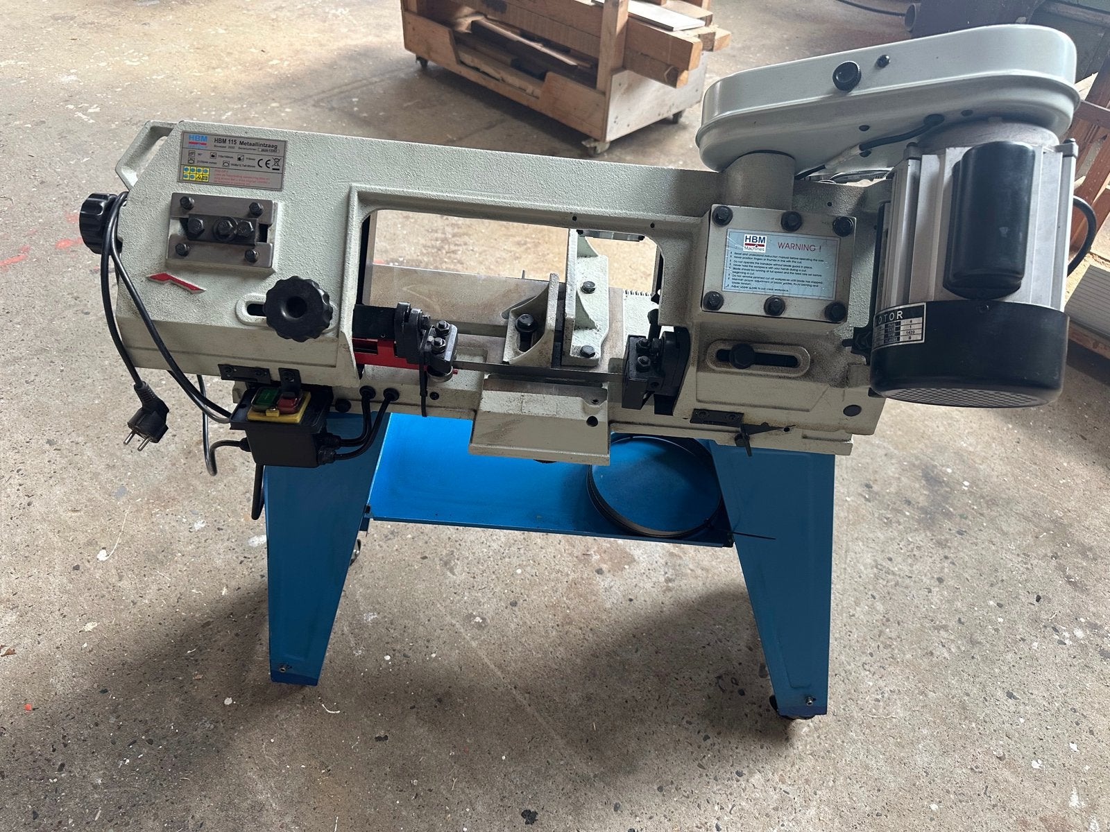 HBM115 Metaallintzaag - Krachtige en Nauwkeurige Zaag, Gebruikt, 70 mm of meer, 600 tot 1200 watt, Ophalen of Verzenden