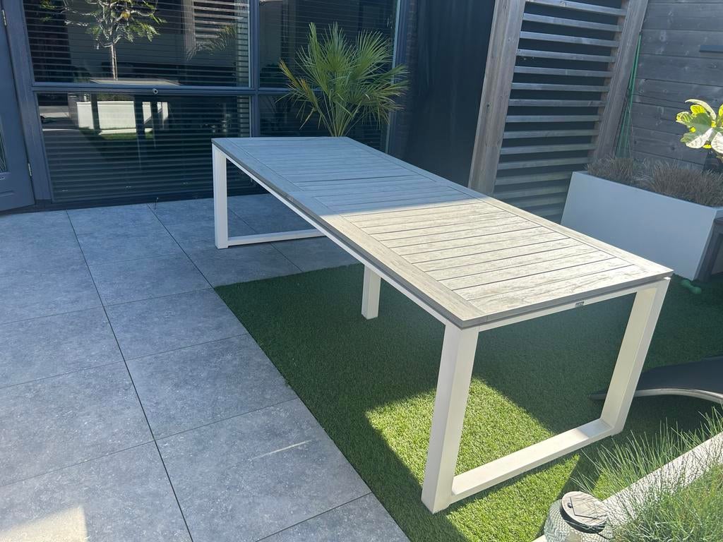 LIFE Outdoor Living tuintafel 260x100 cm met houten blad, Tuin en Terras, Ophalen, Zo goed als nieuw, Rechthoekig, Hout