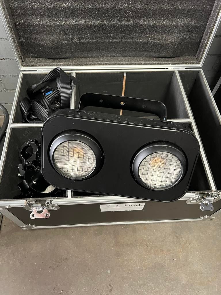 2x Showtec LED Stageblinder 2 Blaze in Flightcase, Muziek en Instrumenten, Licht en Laser, Zo goed als nieuw, Licht, Ophalen of Verzenden
