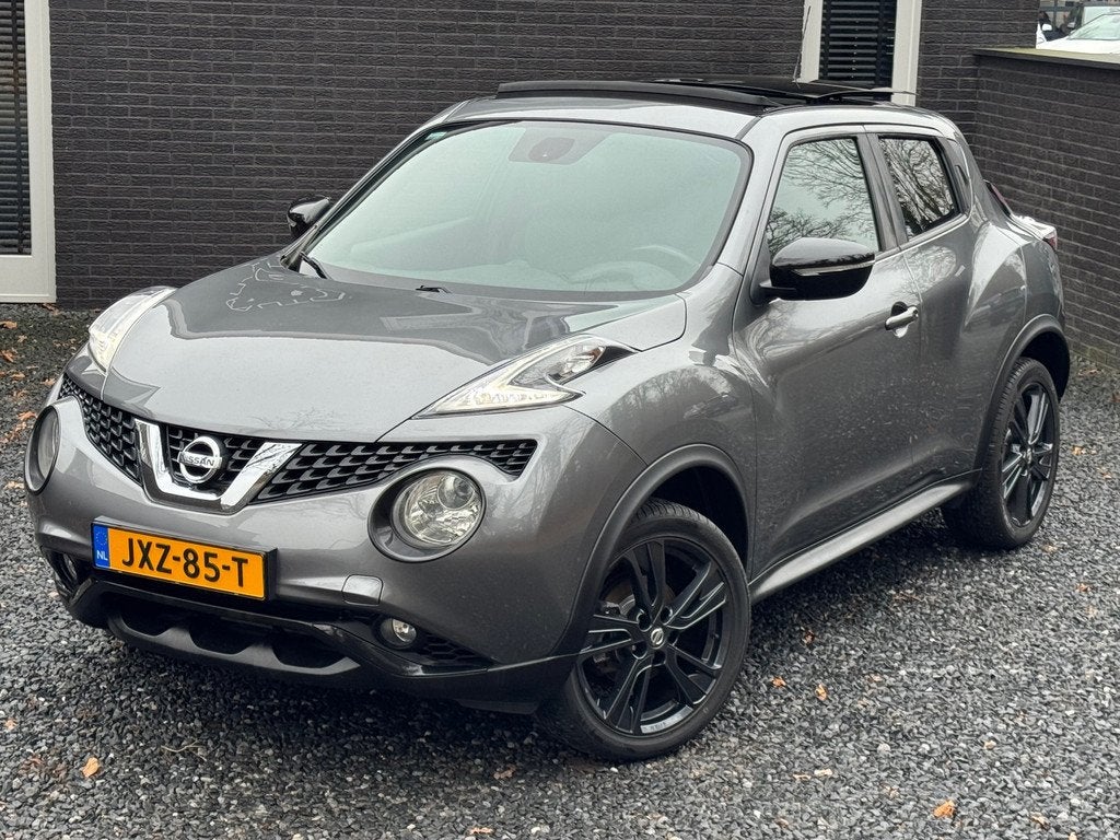 Nissan Juke 1.2 116PK PANORMADAK 1E EIG Camera Navi Cruise D, Voorwielaandrijving, Gebruikt, Zwart, 4 cilinders