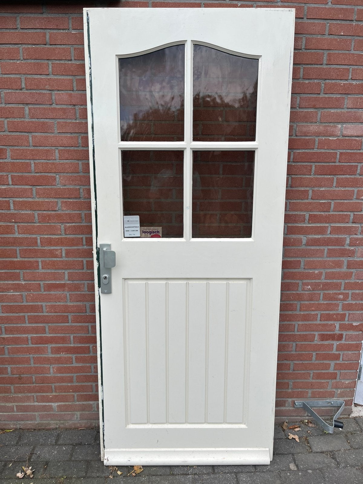 Hardhouten buitendeur 1 - nieuwe 3 puntssluiting + beslag, Ophalen, Gebruikt, 80 tot 100 cm, Buitendeur