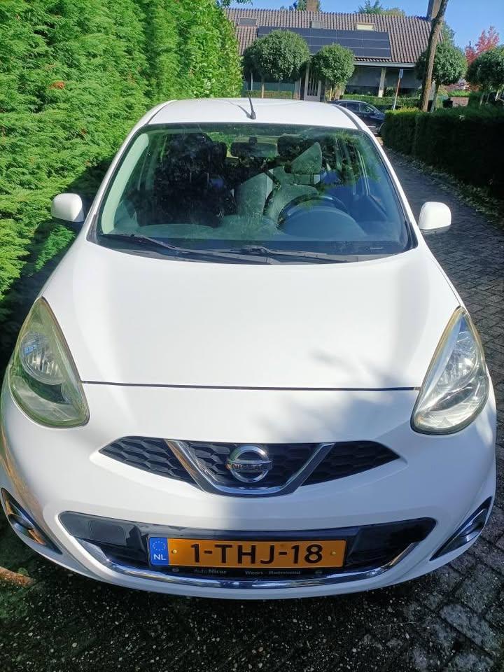 Nissan Micra 1.2 59KW 5DR 2014 Wit, Auto's, Voorwielaandrijving, Euro 5, Stof, 1198 cc
