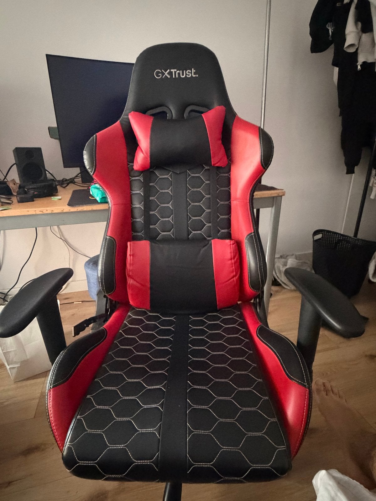 Trust Gaming GXT 708R Resto Gamingstoel - Rood/Zwart, Ophalen, Gebruikt, Gaming bureaustoel, Bureaustoel