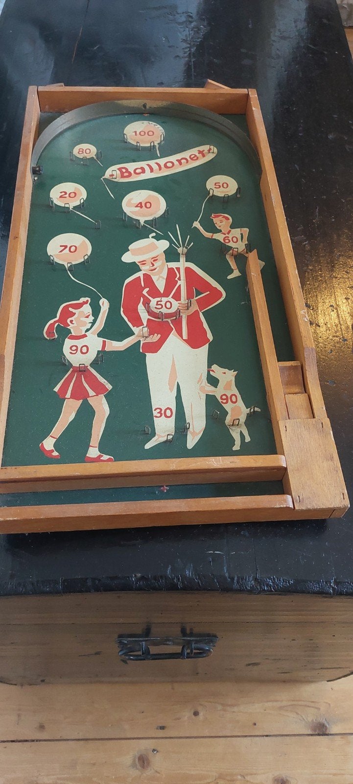 Vintage houten flipperkast 'Ballonet', Ophalen of Verzenden, Gebruikt, Jongen of Meisje