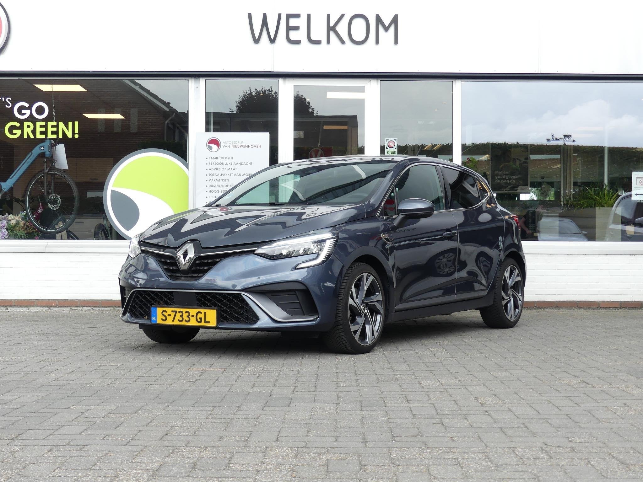 Renault Clio 1.6 E-Tech Hybrid 140 R.S. Line *t/m 10de bouwj, Auto's, Gebruikt, 4 cilinders, Met garantie (alle), Leder en Stof