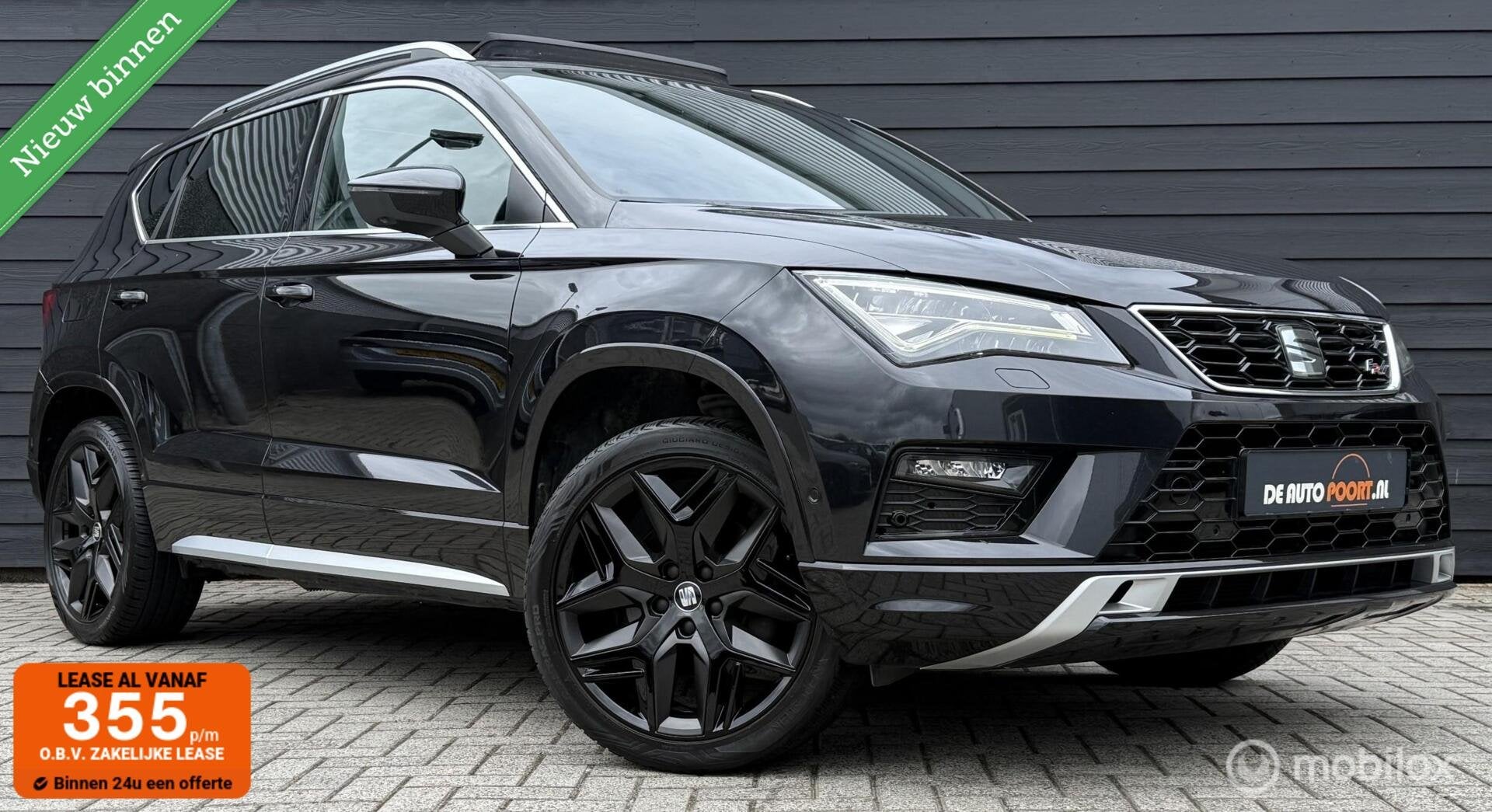 Seat Ateca 1.5 TSI FR Intense DSG Pano.dak/Trekhaak/Viritual, Auto's, Seat, 4 cilinders, Ateca, Zwart, Leder