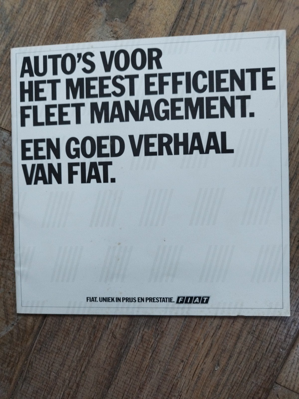 Fiat brochure 1983 - Auto's voor efficiënt fleet management, Ophalen of Verzenden, Zo goed als nieuw, Overige merken, Fiat