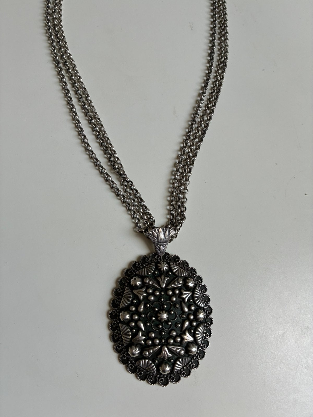 Ketting antiek Zeeuwse streekdracht zilver 835 medaillon, Sieraden, Tassen en Uiterlijk, Ophalen of Verzenden, Gebruikt, Zilver