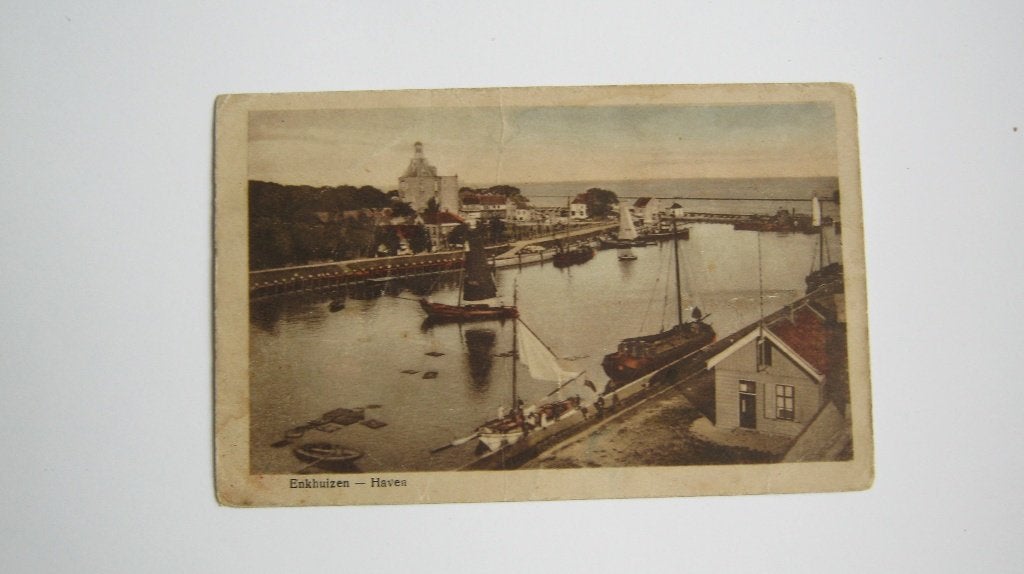 Ansichtkaarten Nederland, TC 6-38 Enkhuizen, Haven 1921, Verzenden, 1920 tot 1940, Gelopen, Noord-Holland