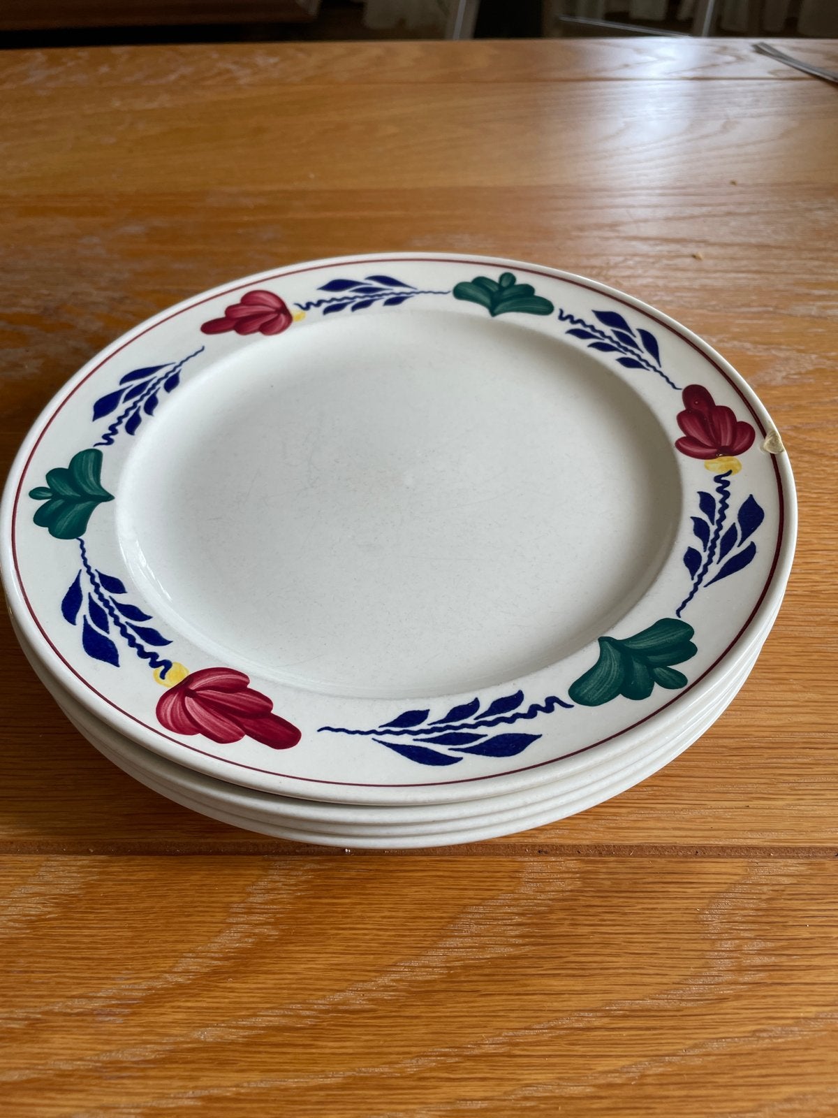 Boeren bont diner borden - Set van 4, Ophalen of Verzenden