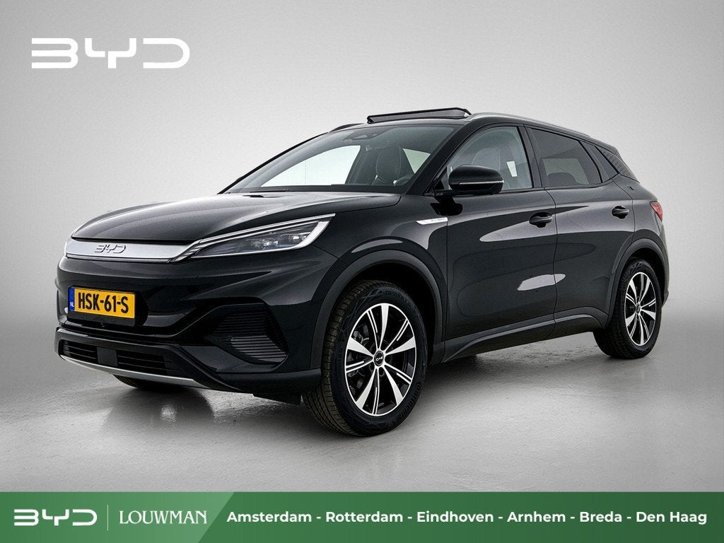 BYD ATTO 3 Comfort 60 kWh | Facelift | Zwart-Leder | 2025 mo, Auto's, BYD, Gebruikt, 38 min, Zwart, 204 pk