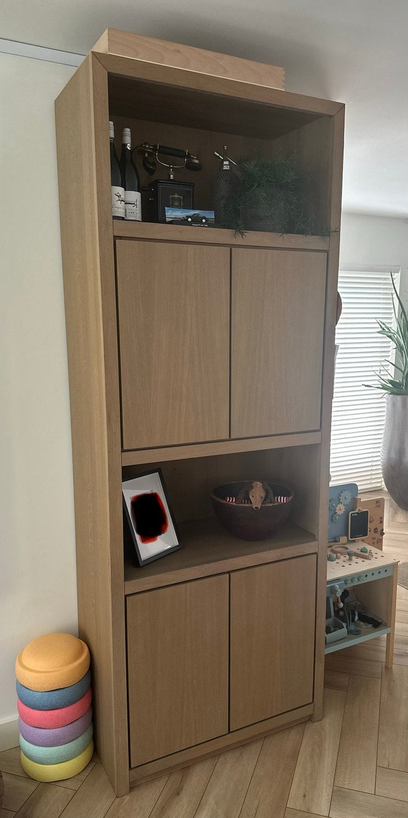 Keijser & co boekenkast unit grijs eiken 240x90x45, Ophalen, 200 cm of meer, Eikenhout, 50 tot 100 cm