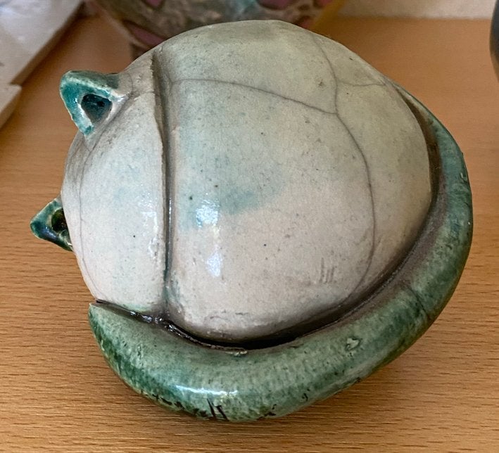 Raku Studio Keramiek Kat Trick Box Sylvie, Ophalen of Verzenden