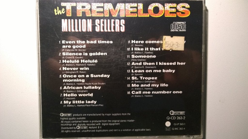 The Tremeloes - Million Sellers, Cd's en Dvd's, Ophalen of Verzenden, Zo goed als nieuw, Pop, Album