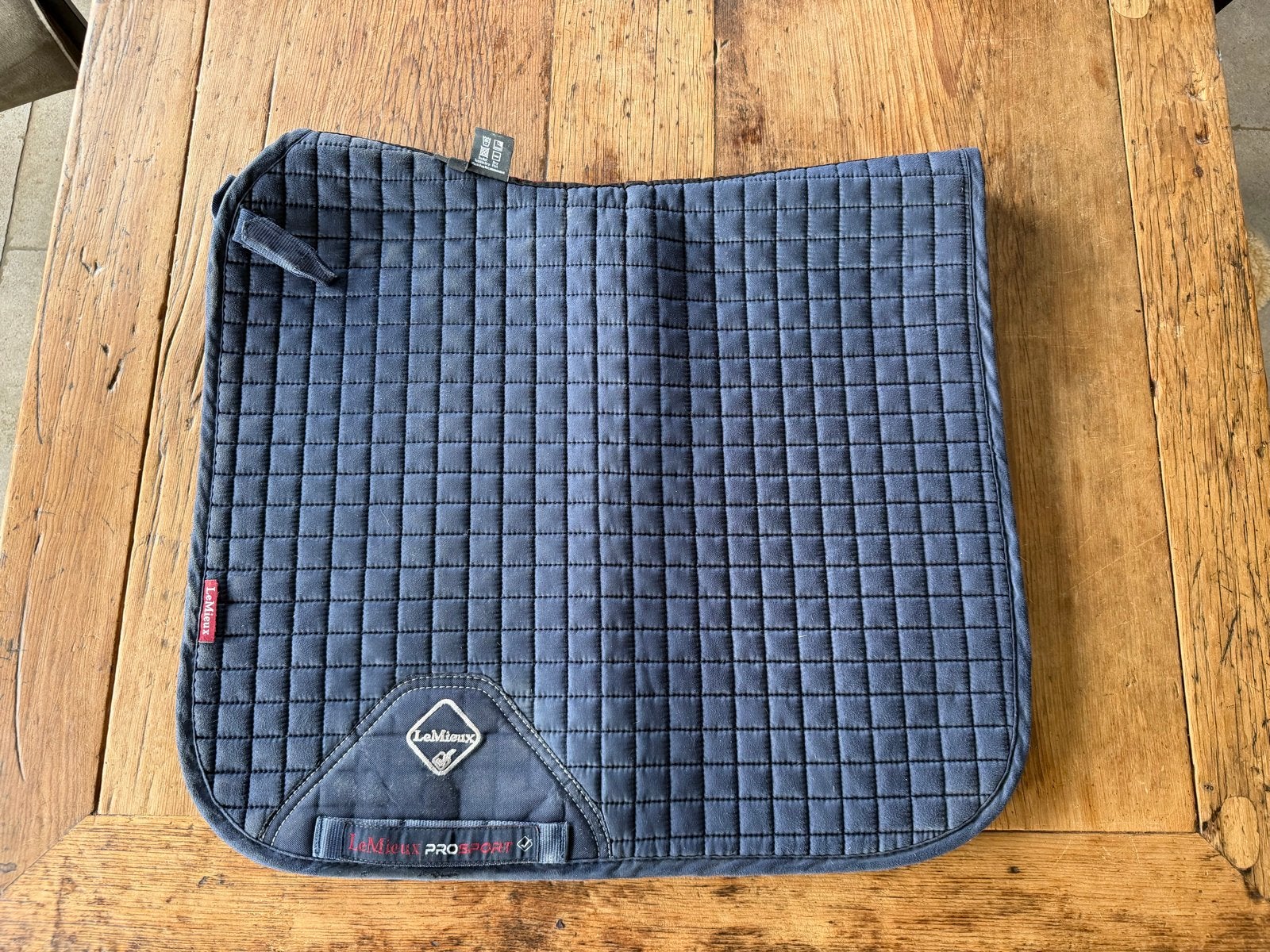 LeMieux donker blauw dressuurr dekje, mt L, Full (L), Gebruikt, Dressuurdekje, Ophalen of Verzenden
