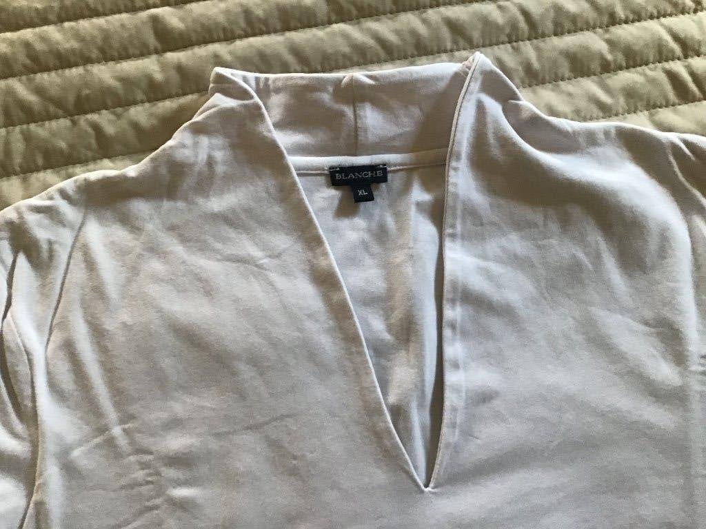 Blanche wit t shirt, Kleding | Dames, T-shirts, Zo goed als nieuw, Maat 38/40 (M), Wit, Lange mouw, Ophalen of Verzenden