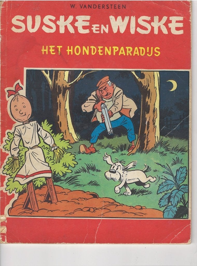 Suske en Wiske "Het Hondenparadijs", eerste druk 1962., Gelezen, W. Vandersteen, Eén stripboek, Ophalen of Verzenden