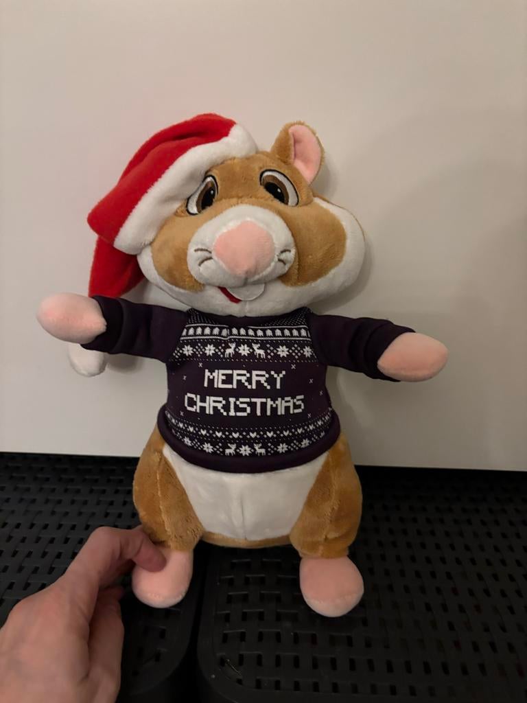Albert Heijn AH kerst Merry Christmas trui hamster 28 cm!, Albert Heijn, Ophalen of Verzenden