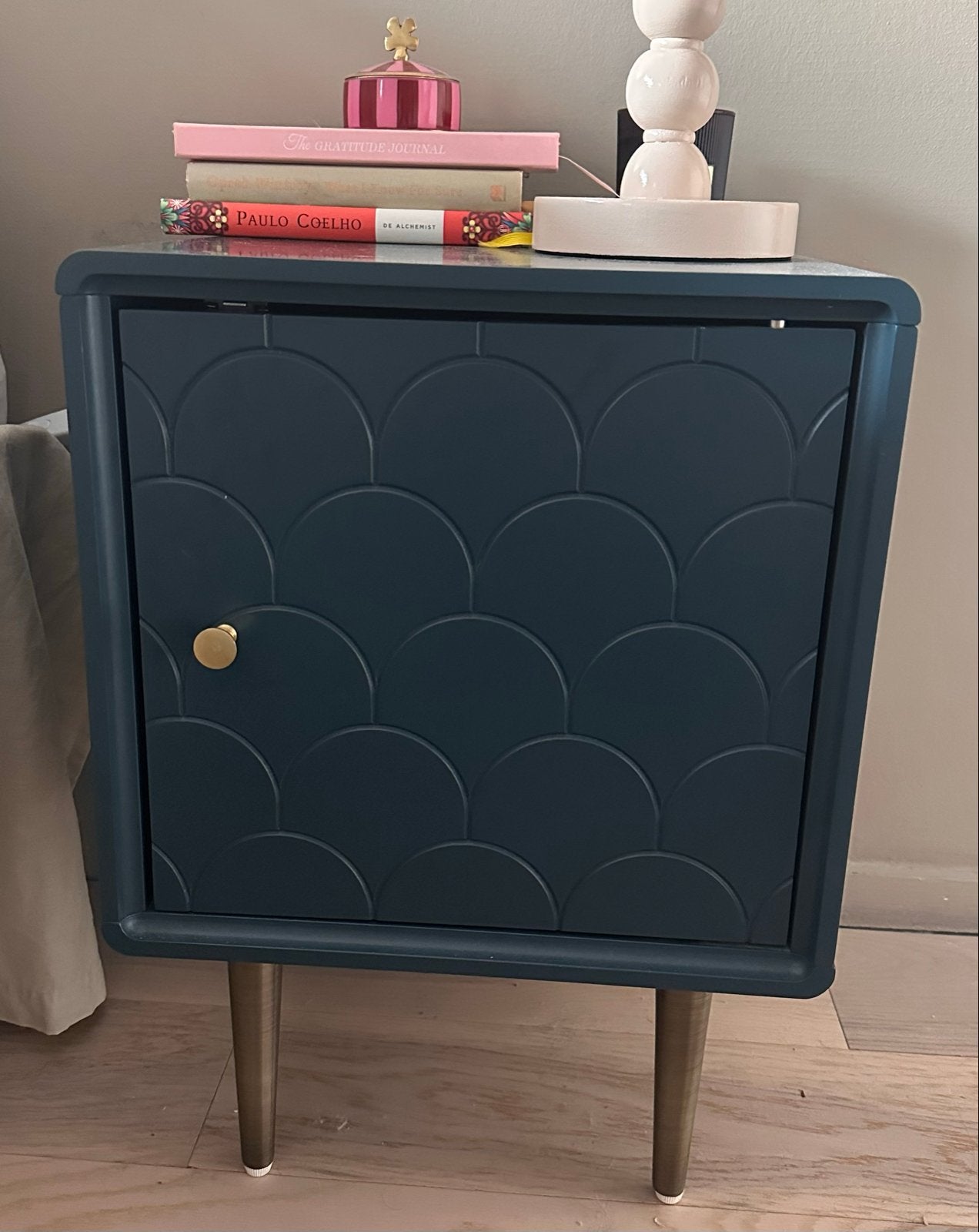 Nachtkastje met 1 omkeerbare deur, Luxore - La Redoute, Ophalen, 55 tot 70 cm, Zo goed als nieuw, 45 tot 65 cm