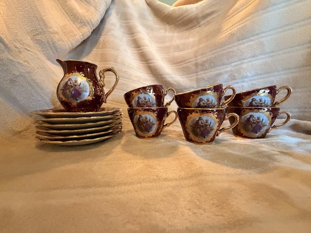 Antiek/Vintage theeserviesset - stijl Limoges/Fragonard, Ophalen