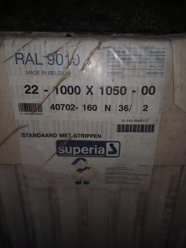 Nieuwe Superia Radiator - Diverse Maten Beschikbaar, Ophalen, Radiator, Nieuw, 150 cm of meer