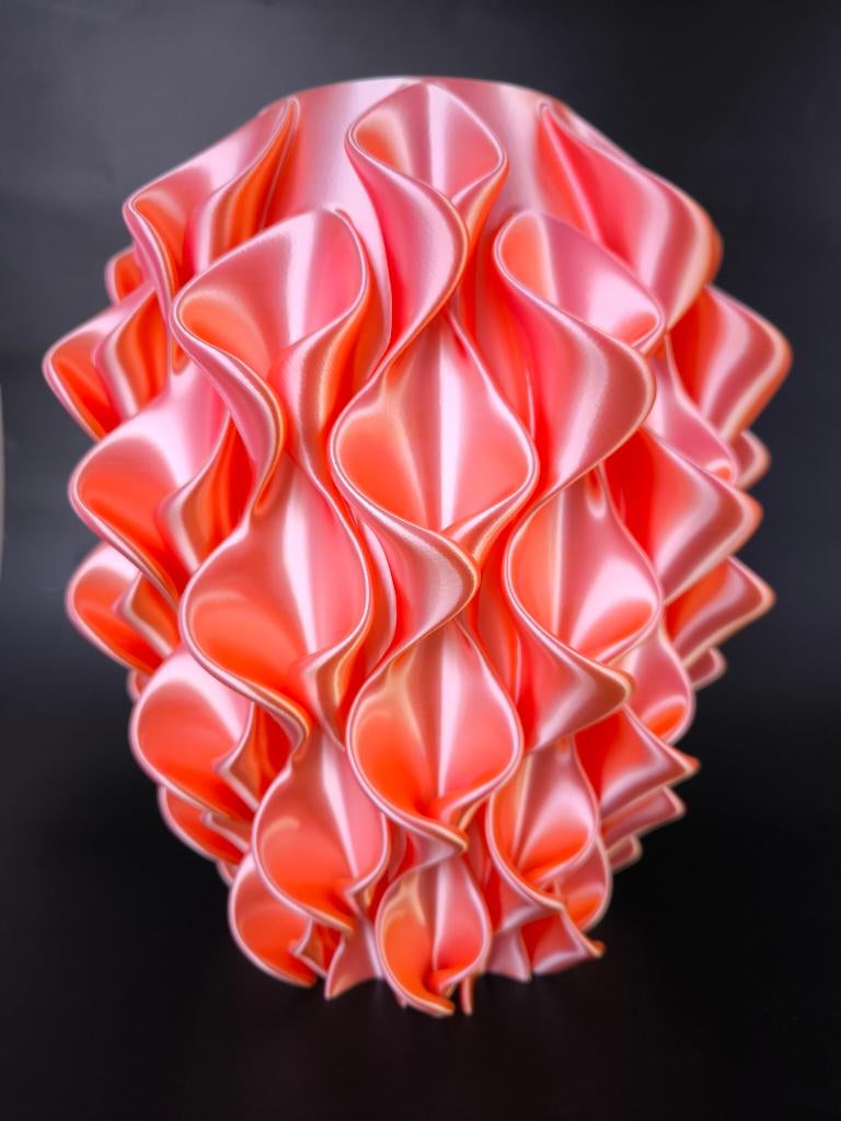 Vaas roze en goud, Kunststof, Overige kleuren, Nieuw, Ophalen of Verzenden