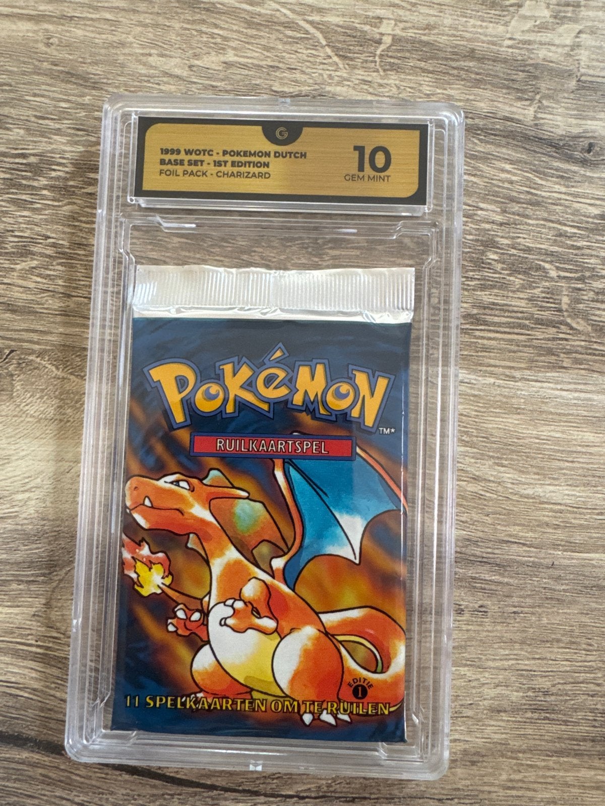 Pokémon 1st Edition Base Set Booster Charizard Artwork, Ophalen of Verzenden, Nieuw, Booster
