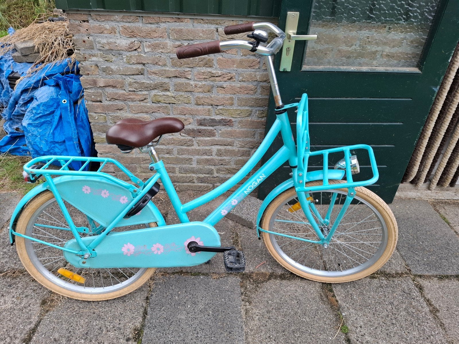 Nogan kinderfiets 20 inch met voordrager en bagagedrager, Ophalen, Terugtraprem, Gebruikt, 20 inch