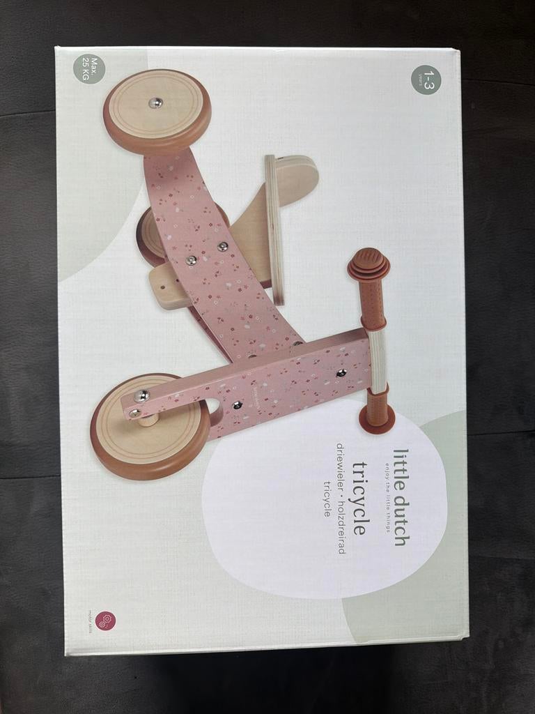 Little Dutch Houten Driewieler Meisjes - Nieuw (1-3 jaar), Ophalen of Verzenden, Nieuw