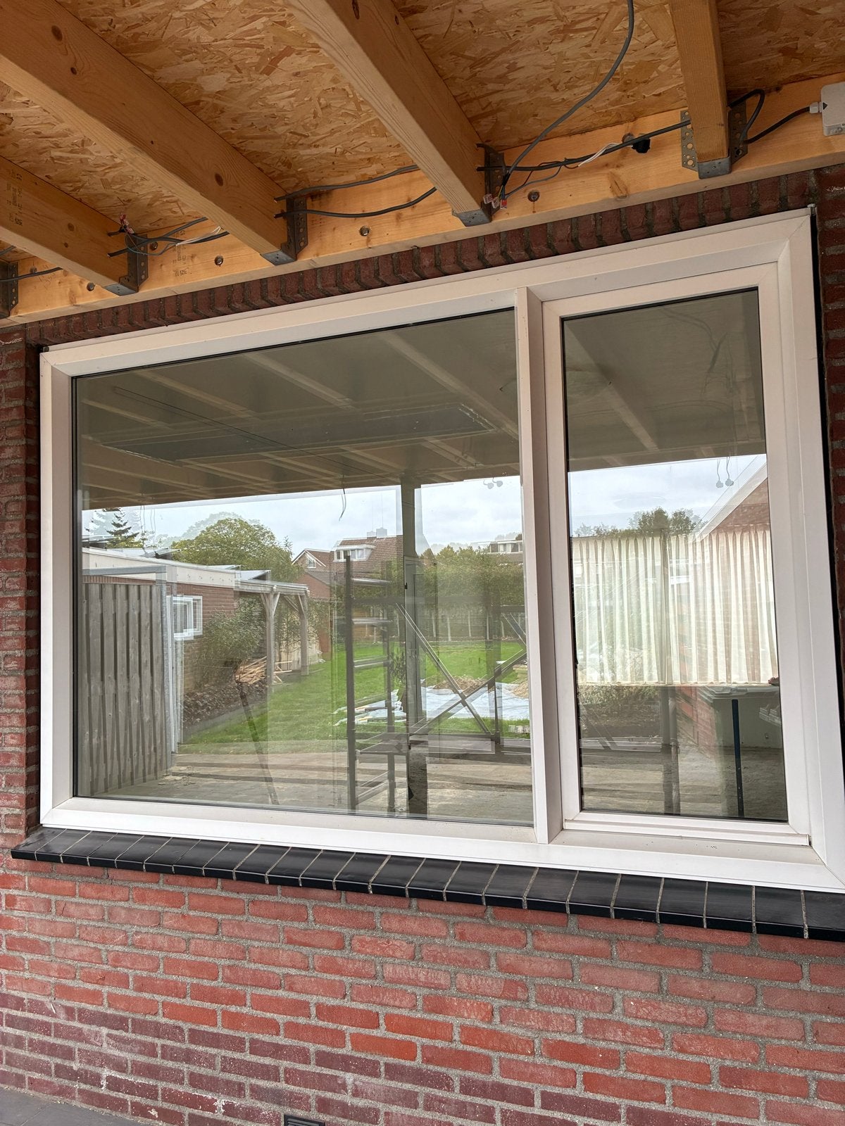 Raamkozijn met HR++ glas- Wit Kunststof Kozijn, Ophalen, Gevelraam of Ruit, Gebruikt, 160 cm of meer