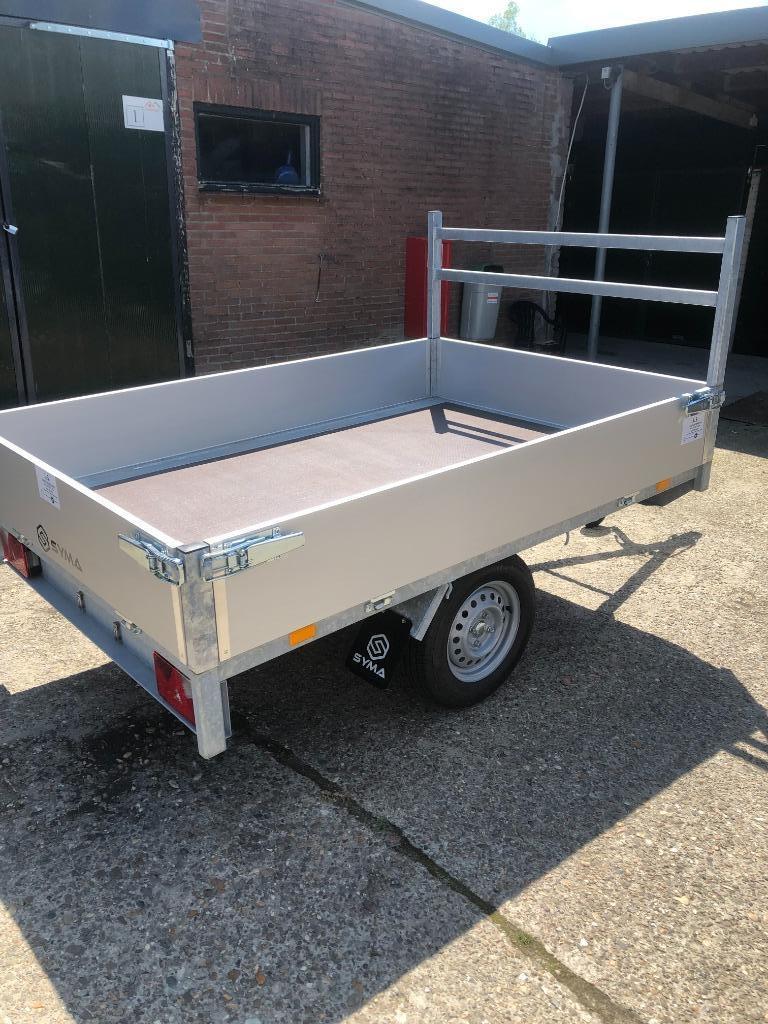 SYMA nieuwe enkelas plataeuwagen ongeremd.rijbewijs b AKTIE., Auto diversen, Aanhangers en Bagagewagens, Ophalen, Nieuw