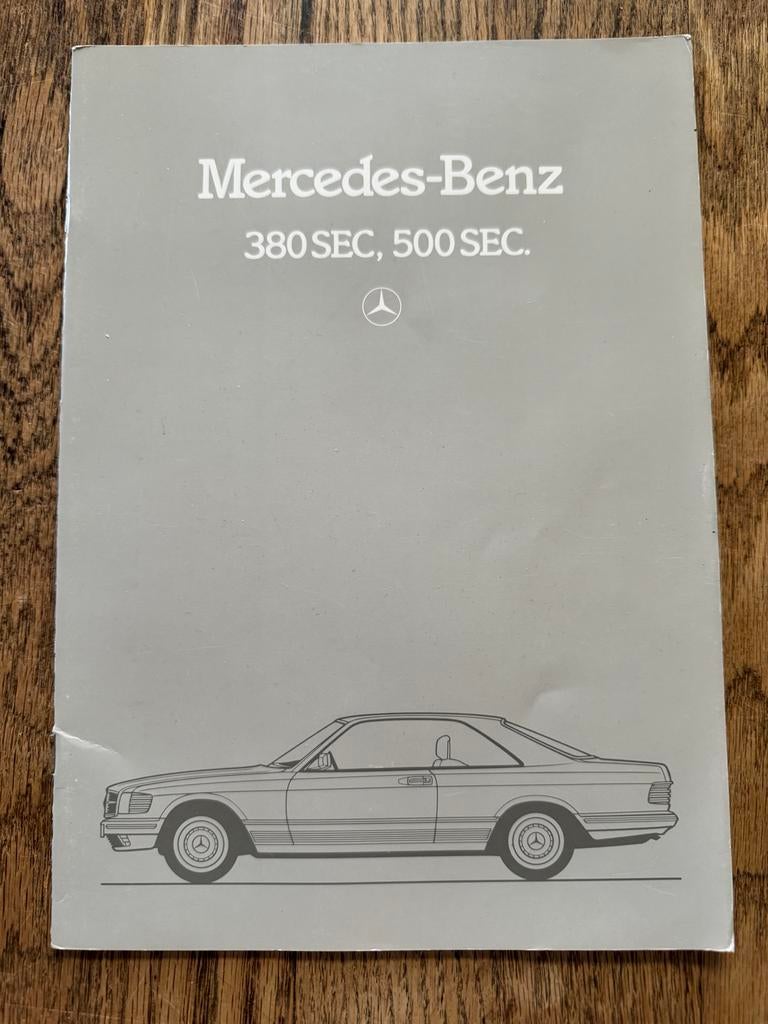 Mercedes 380 SEC - 500 SEC Brochure in Nieuwstaat, Ophalen of Verzenden