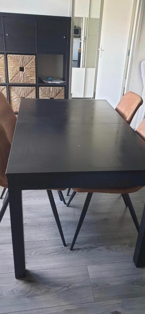 Ikea Bjursta uitschuifbare eettafel, Gebruikt, 100 tot 150 cm, Vier personen, Rechthoekig