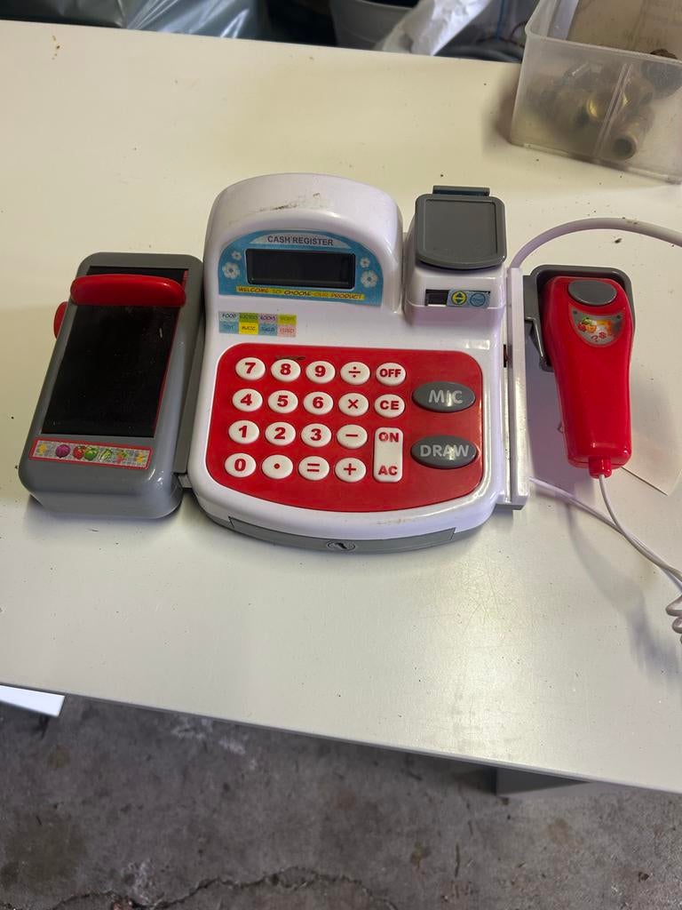 Speelgoed kassa met scanner en microfoon, Ophalen, Gebruikt, Jongen of Meisje