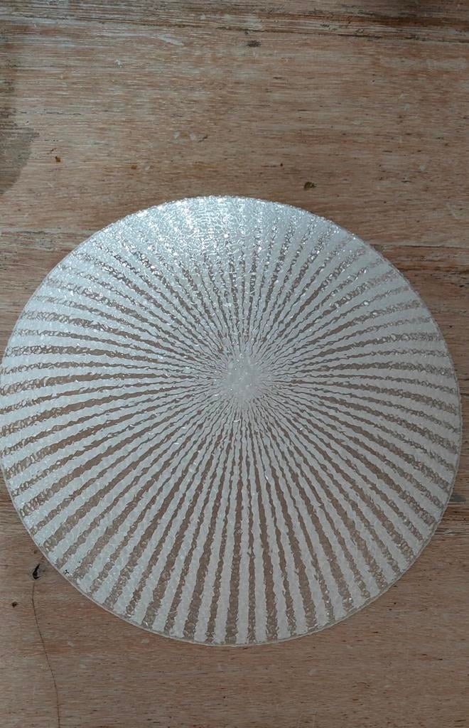 Glazen plafondlamp, Ophalen of Verzenden, Gebruikt, Glas, Modern