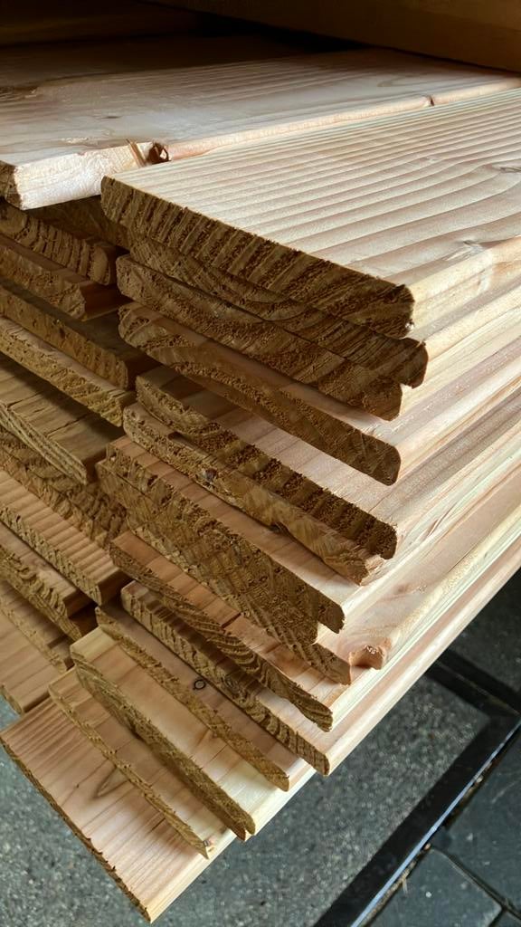 Douglas schutting planken 16x140x4000mm, Ophalen, Minder dan 25 mm, Zo goed als nieuw, Plank