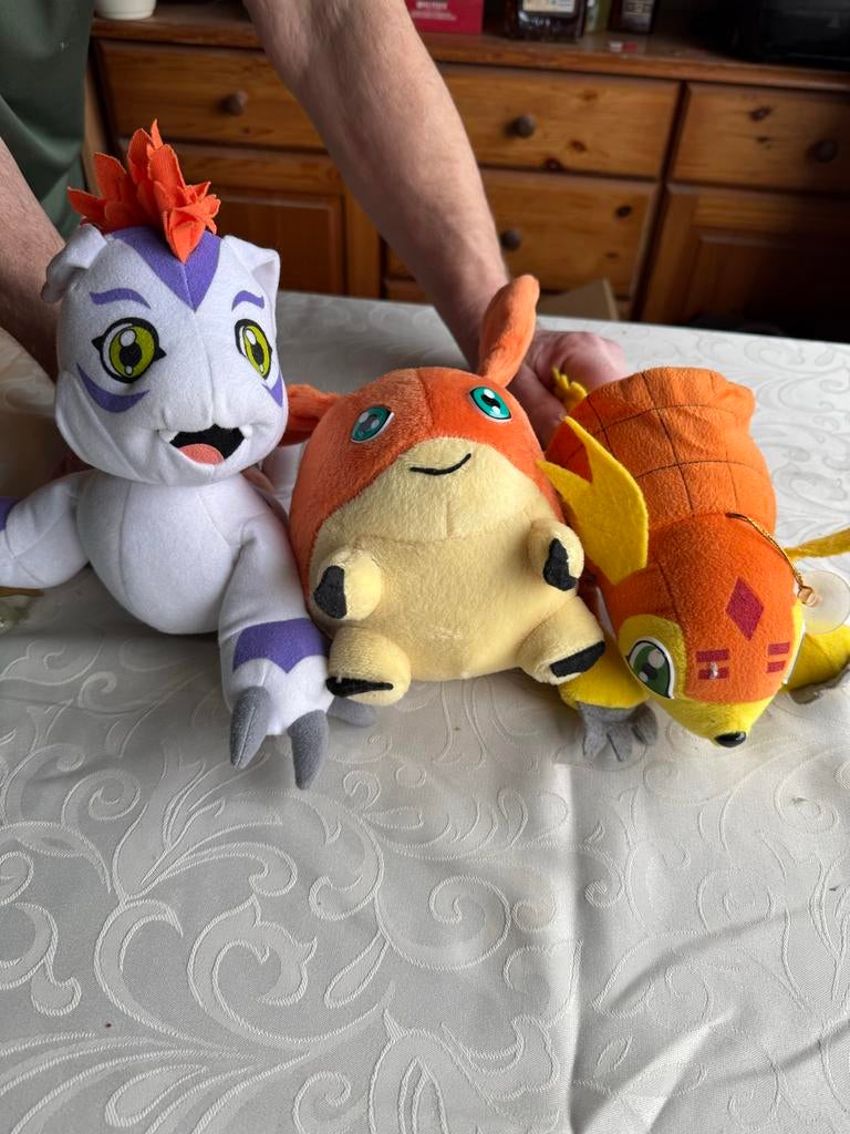 Digimon Knuffels - Set van 3, Ophalen of Verzenden, Zo goed als nieuw, Overige typen
