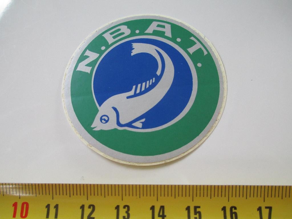 sticker N.B.A.T.  vis, Ophalen, Zo goed als nieuw