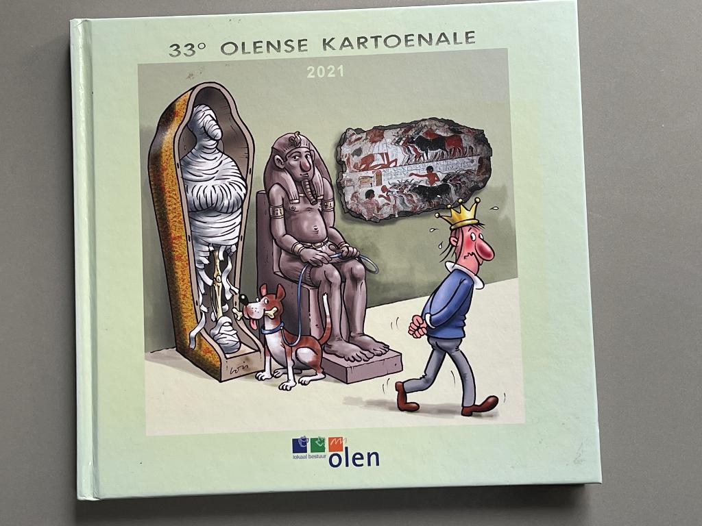 Humor  Olense Kartoenale Cartoons ‘bezoek aan het museum’, Ophalen of Verzenden, Zo goed als nieuw, Cartoons